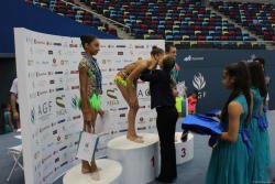Bədii gimnastika üzrə Azərbaycan Çempionatının ikinci gününün qalibləri mükafatlandırılıb - FOTOLARI