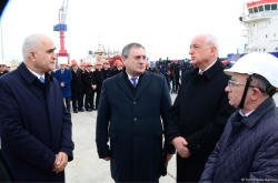 Azərbaycanda yeni tanker suya buraxılıb - FOTO