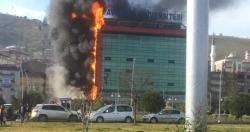 Universitetdə güclü yanğın - FOTO