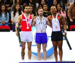 İdman gimnastikası üzrə Dünya Kubokunda mükafatlandırma mərasimi keçirilib - FOTO