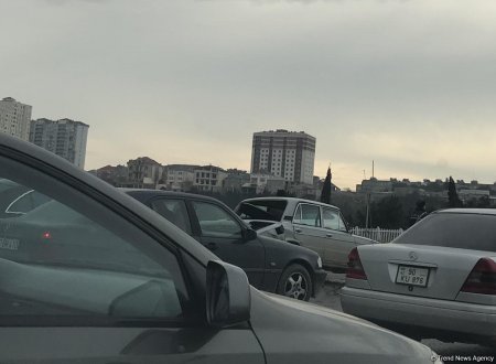 Moskva prospektində şəhərə giriş dayandı - SƏBƏB