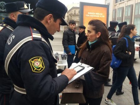 Piyadalar saxlanıldı - 20 nəfərə protokol yazıldı - FOTO