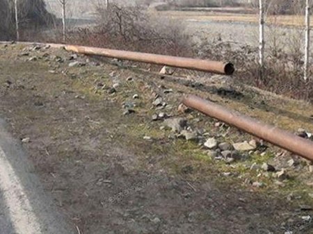 Yevlaxda qaz borusu oğurlamaq istəyən şəxslər saxlanıldılar