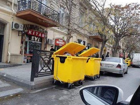 Bakının daha 3 rayonunda məişət tullantıları üçün yeni konteynerlər qoyulur