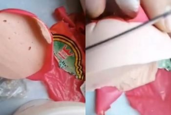 “Kral” kolbasasının içərisindən tük çıxdı