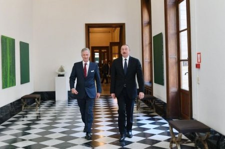 Prezident İlham Əliyev Brüsseldə Belçikalıların Kralı Filip ilə görüşüb