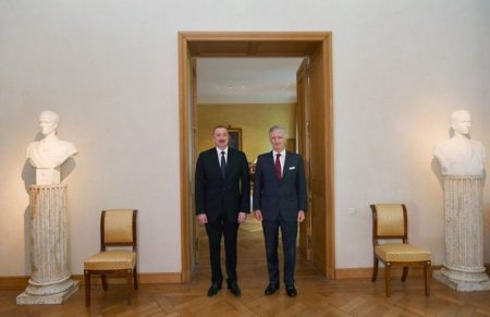 Prezident İlham Əliyev Brüsseldə Belçikalıların Kralı Filip ilə görüşüb