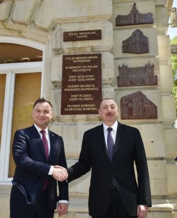 İlham Əliyev və polşalı həmkarı Bakıda açılışda - YENİLƏNİB + FOTO
