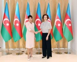 Birinci vitse-prezident Mehriban Əliyeva UNESCO-nun Baş direktoru xanım Odre Azule ilə görüşüb - FOTO